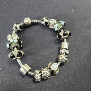 Pandora Black and Silver Charm Bracelet